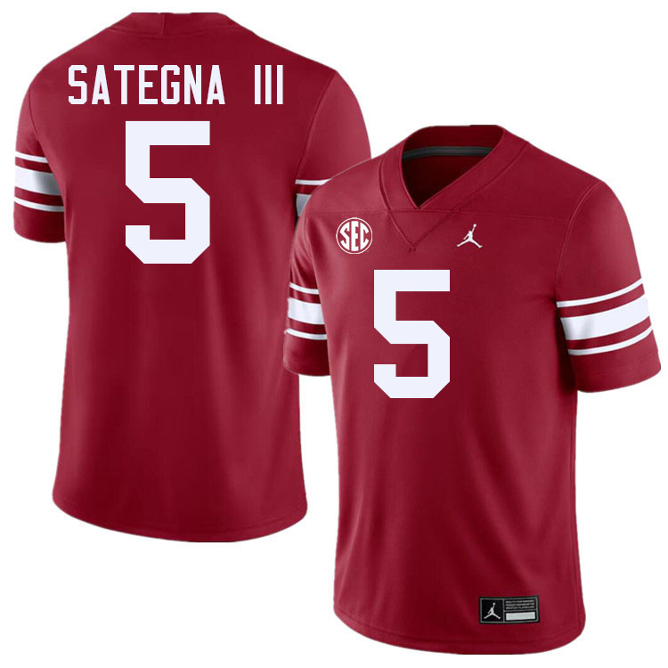Oklahoma Sooners #5 Isaiah Sategna III College Football Jerseys,Uniforms-Throwback
